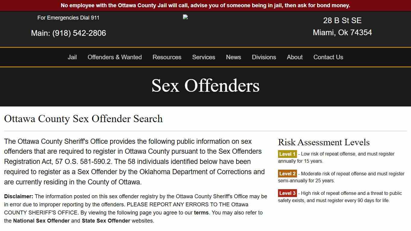 Sex Offenders - Ottawa County Sheriff's Office